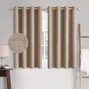 MIULEE 100% Blackout Linen Textured Curtains for Bedroom Solid Thermal Insulated Copper Brown Grommet Room Darkening Curtains & Drapes Luxury Decor for Living Room Nursery 52 x 63 Inch (2 Panels) by TinyTreasures Baby Boutique