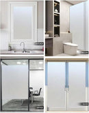 Window Privacy Film, Frosted Glass Window Film,for Glass Windows Cover, Static Cling, Removable, Reusable, Anti-UV, Anti-Glare, Heat Blocking (Pure, 17.5X78.7 Inch) by CozyNest Decor