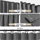 Joydeco Blackout Curtains 84 Inch Length 2 Panels Set, Thermal Insulated Black Out Curtains for Bedroom, Room Darkening Drapes for Living Room Window (W52 x L84 Inch, Light Grey) by TinyTreasures Baby Boutique