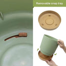QCQHDU 8 inch Plant Pot, 2 Pack Planters for Indoor Plants with Drainage Holes & Saucer, Outdoor Flower Pots Home Garden Modern Decor by GreenHaven Gardens