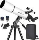 Telescopes for Adults Astronomy, 80mm Aperture 600mm Refractor Telescope for Kids & Beginners, Compact and Portable Travel Telescopio with Backpack by TinyTreasures Baby Boutique