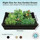 Raised Garden Bed - 2x4 ft Planter Box - Black HDPE - No Tools Needed - DIY Kit for Urban Gardening, Flowers, Herbs & Vegetables - Made in The USA by GreenHaven Gardens