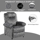 KCREAM Massage Recliner Chair with Heating,Overstuffed Fabric Reclining Chairs for Living Room,Small Recliner Manual Reclining Single Sofa Recliners Lounge Chair,Grey by CozyNest Decor