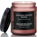 M&SENSE Sandalwood Rose Scented Candle 7.05oz 50 Hours Long Lasting Burn Natural Soy Wax Strong Scented Candle for Home, 2 Wick Home Fragrance Slow Burning Housewarming Gifts for Men Women by CozyNest Decor