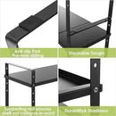 Expandable Cabinet Shelf Organizer Rack, Stackable Kitchen Counter Storage Shelves Stand, Adjustable Height Pantry Shelf Spice Rack (Black, 1 Pack)
