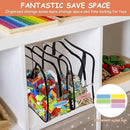 6 Packs Large Toy Storage Bags with Labels, Reusable Clear PVC Board Game Storage, Travel Waterproof Organizer Bags with Zipper for Building Blocks, Puzzle, Kids Books by CozyNest Decor