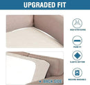 H.VERSAILTEX Super Stretch Individual Seat Cushion Covers Sofa Covers Couch Cushion Covers Slipcover Sets Thick Jacquard Textured Twill Fabric (2 Piece Medium Sofa Cushion Covers, Ivory) by CozyNest Decor