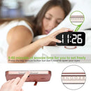 SZELAM Alarm Clock for Bedroom,LED and Mirror Digital Clock Large Display,with Dual USB Charger Ports,Auto Dim,Snooze Mode,Modern Desk/Wall Electronic Clock for Girl Woman Mom Teens - Rose Gold by CozyNest Decor