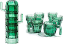 Cactus Stackable Glasses, Set of 6-10 oz