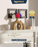Hug Donut Decorative Vase Set - Tan Modern Rustic Farmhouse Style Vases Home Decor,Matte Ceramic Decorations for Living Room Shelf, Bookshelf Mantle Entryway Table Centerpiece or Console Décor(Brown) by CozyNest Decor