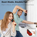 Wireless Bluetooth Karaoke Microphone, 5-in-1 Portable Handheld Mic Speaker with Dynamic RGB Lights, Mini Karaoke Machine for Car Travel Home Party, Music Recording, Duet Singing, Gift for Kids Adults by TinyTreasures Baby Boutique