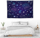 HZOHNAGO Boho Sun Moon Tapestry Purple Blue Sun Stars Galaxy Pattern Printed Wall Tapestry Wall Hanging for Bedroom Living Room Dorm 60" W x 40" H by CozyNest Decor