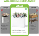Planter Box Outdoor 38"W x 10.2"D x 30"H- Tall Rectangular Planters for Outdoor Patio/Porch, All-Weather with Anti-dumping Kit, Durable Galvanized Steel, Modern Design for Plants, Flower,Garden by CozyNest Decor