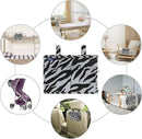 Surblue Caddy Hanging Organizer Bedside Storage Bag for Bunk and Hospital Beds, Zebra, Small by CozyNest Decor