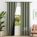 NICETOWN Grommet Blackout Curtains for Living Room Bedroom Window Panels, Thermal Insulated Soundproof Sliding Door Curtains for Patio Glass Door (W52 x L95 Inch, 2 Panels, Dark Mallard) by TinyTreasures Baby Boutique