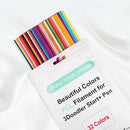 32 Colors 3D Doodler Pen Refills Packs for 3Doodler Start+ 3D Pen Low Printing Temperature PCL Filament 3D Doodler Refills Each Color 15.2 cm x 5 pcs Total 160 pcs Only Fit for 3Doodler Start+ by TinyTreasures Baby Boutique