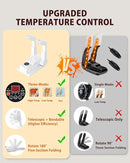 FORLIM [Upgraded Temperature Control] Boot Dryer for Work Boots - Shoe Dryer with 24-Hour Delay Timer, Portable Glove Dryer & Boot Warmer, Automatic Shut-Off Timer, Folding Design, Smart Panel, White by CozyNest Decor