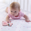 Soft Pink Elephant Teether Toy for Babies 3-6/6-12 Months Silicone Teething Toy Gift for Girls Gum Massager Anxiety Relief Items by TinyTreasures Baby Boutique