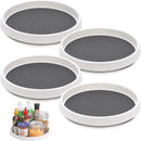 Lazy Susan Turntable, Set of 4, 10 Inch Non-Skid Lazy Susan Organizer for Cabinet, Pantry Organization, Kitchen Storage, Bathroom Sink Cabinet, Refrigerator, Countertop, Spice Rack (4 Pack 10 in) by CozyNest Decor