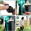 6 PCS 1/4 Inch Drip Irrigation Hose Connector, Drip Irrigation Tubing Fittings Convert 3/4" Garden Hose to 1/4" Drip Tubing, Faucet to Garden Hose Adapter Drip System Parts for Irrigation Kits(Black) by GreenHaven Gardens