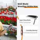 Japanese Weeding Sickle Hoe, Sickle Garden Tool Hand Grass Sickle, Weeding Tool for Gardening with High Carbon Sharp Steel Blade Edge for Cutting Grass,Digging Quick Work (Hoe Sickle) by GreenHaven Gardens