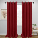 Easy-Going Blackout Curtains for Bedroom, Solid Thermal Insulated Grommet and Noise Reduction Window Drapes, Room Darkening Curtains for Living Room, 2 Panels (52x96 in,Christmas Red) by CozyNest Decor