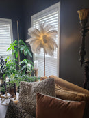 Luxury Ostrich Feather Floor Lamp, 160cm Tall Modern Standing Light with 58+ Extra-Full 45cm Lengthened Feathers by EP Designlab LLC