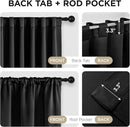 Joydeco 90 Inch Blackout Curtains for Bedroom, Thermal Insulated Black Out Curtains 2 Panels Set, Room Darkening Drapes for Living Room Window Rod Pocket Back Tab (W52 x L90 Inch, Black) by TinyTreasures Baby Boutique