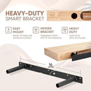 Homeforia 24 inch Natural Floating Shelf, High End Solid Real Wood 24inch Small Floating Shelves for Wall Mounted, Natural Wooden Floating Shelves, Heavy Duty Bracket, 24 X 6.5 X 1.75 in, Set of 4 by CozyNest Decor