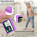 Kids Tablet 10.1 inch Android 14 Octa-Core 64GB 6000mAh Kids Space Parental Control 1280 * 800 HD Touchscreen Shockproof Case Dual Camera Gift for Toddler Children (Purple) by TinyTreasures Baby Boutique