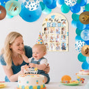 R HORSE 3D My First Rodeo Birthday Wood Photo Display Board, Blue Cowboy Baby's First Year Picture Frame, 1-12 Months Milestone Board Birthday Decorations Keepsake Gift for Baby Boys Nursery Decor by TinyTreasures Baby Boutique