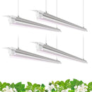 Barrina LED Grow Light 4FT,168W(4 x 42W, 1000W Equivalent), Full Spectrum, V-Shape with Reflector Combo, Grow Lights for Indoor Plants, Greenhouse, 4-Pack by GreenHaven Gardens