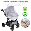 Stroller Rain Cover and Baby Stroller Mosquito Net(2-Piece Set),Universal Stroller Accessory,Waterproof, Windproof Protection,Protect from Dust Snow,Baby Travel Weather Shield by TinyTreasures Baby Boutique