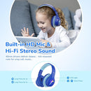 EarFun K4 Kids Bluetooth Headphones, Wireless Headphones with LED Lights, 74/85/94dBA Volume Limited, Built-in Mic, 90H Playtime, Bluetooth 5.4 Over Ear Headphone for iPad/Tablet/PC/School by TinyTreasures Baby Boutique
