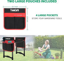 TomCare Garden Kneeler and Seat 10.64” Wider Larger Soft Kneeling Pad Garden Bench with 2 Large Tool Pouches Heavy Duty Garden Stool Foldable Tools Gardening Gifts for Women Men Gardeners,Black by GreenHaven Gardens