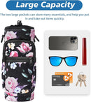 32 40 oz Water Bottle Carrier with Strap, Neoprene Water Bottle Sleeve Bag with 2 Pockets Insulated Flask Sling Holder for Walking Hiking Gym by TinyTreasures Baby Boutique