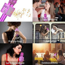 BONAOK Wireless Bluetooth Karaoke Microphone,3-in-1 Portable Handheld Karaoke Mic Speaker Machine Birthday Home Party for PC or All Smartphone (Q37 Purple) by TinyTreasures Baby Boutique