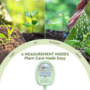 Soil Moisture Meter, 4-in-1 Moisture Meter for Plants, Tester for Moist, Light,Nutrients, pH, Soil Test Kit, Great for Garden, Lawn, Farm, Indoor & Outdoor Use, No Battery Required by GreenHaven Gardens
