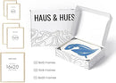 HAUS AND HUES Picture Frame Set - Set of 5 Wall Frames Collage Set, Collage Photo Frames, Natural Wood Picture Frames, Gallery Wall Decor, (Two 8x10, Two 11x14, One 16x20 Framed Beige) by CozyNest Decor