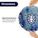 VP Home Tribal Turtle Kinetic Wind Spinners for Yard and Garden Wind Spinner Outdoor Metal Large Hanging Turtle Decor 3D Garden Art Wind Sculpture Spinners Kinetic Art Lawn Ornaments, 12x15 inches by GreenHaven Gardens
