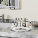 Ovicar Lazy Susan Turntable Organizer - 13 inch Rotating Spice Rack Metal Lazy Susan for Cabinet Pantry Kitchen Countertop Dining Table Cupboard Bathroom Vanity Refrigerator White by CozyNest Decor