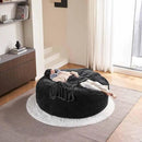 6FT,Oversized Bean Bag Chairs for Adults,Giant beanbag with Filler Included，Fluffy Memory Foam,Soft and Comfy Corduroy Fabric,Gaming Chairs Suitable for Living Room and Bedroom (Black, 6 Foot) by CozyNest Decor