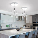 OKELI Dimmable LED 3-Light Pendant Light for Kitchen Island, 18W 1350LM Modern Bubble Crystal Island Light Fixture,6000K, Electro-Chrome, Easy Installation, Round by CozyNest Decor