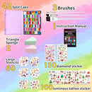 Face Body Paint Kit for Kids & Adults - 36 Vibrant Rainbow Colors,6 Glitter Gels,with Stencils,Brushes,Tattoos.Ideal for Halloween,Christmas, Birthday Parties,Cosplay (Rainbow Sparkle Set) by TinyTreasures Baby Boutique