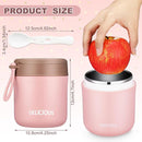 3 Pcs Insulated Food Container for Kids 15.2 oz Portable Stainless Steel Vacuum Insulated Kids Food Jar Leakproof Wide Mouth Soup Containers with Lids and Folding Spoon for Adults Kids by TinyTreasures Baby Boutique