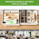 ANTOWIN 4 Pack Expandable Drawer Dividers, 2.2'' High, Extend from 17'' to 22'', Dresser Drawer Organizers, Bamboo Separators for Kitchen, Bedroom, Office, Bathroom, with 12 Pack Divider Inserts by CozyNest Decor