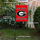 College Flags & Banners Co. Georgia Bulldogs Garden Flag with Pole Stand Holder by GreenHaven Gardens