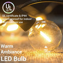 GOOTHY 50Ft G40 LED Outdoor String Lights, Waterproof with 52 Shatterproof Globe Bulbs, Hanging Backyard Lights for Party Cafe Balcony Porch Commercial Decorations - Black by TinyTreasures Baby Boutique