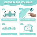 Baby Bathtub,Collapsible Baby Bath Tub with Thermometer & Soft Floating Cushion,Portable Travel Baby Bathtubs for Newborns to Toddlers 0-36 Months(Bear Green) by TinyTreasures Baby Boutique