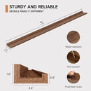 Floating Picture Ledge Shelves for Wall Set of 2, 95 Inches Picture Ledge Shelf with Long Large Nursery Book Shelf for Toys Storage Kids Bookshelf Wall Mounted Living Room Bedroom Decor Frames, Walnut by TinyTreasures Baby Boutique